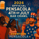 2026 Official Pensacola 4th of July Bar Crawl