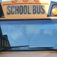 Front view of yellow school bus