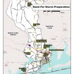 Map of sand distribution sites in Escambia County — free sand Escambia County — arena gratuita condado de escambia