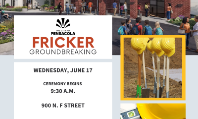 Fricker Resource Center groundbreaking event announcement flyer