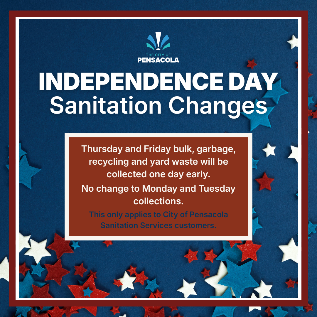 Independence Day sanitation schedule changes announcement