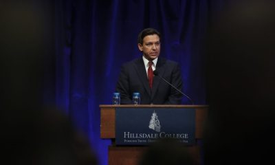 Man speaking at Hillsdale College podium
