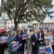 Political rally outside Florida Capitol building