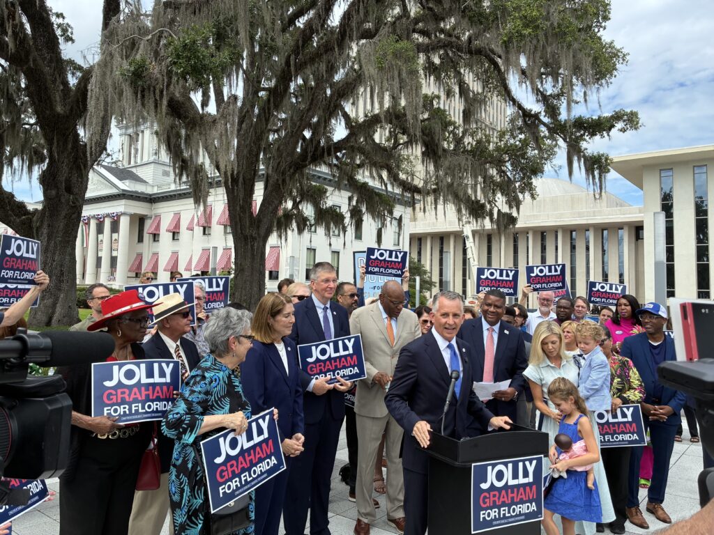 Political rally outside Florida Capitol building