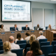 City planning board meeting with seated officials