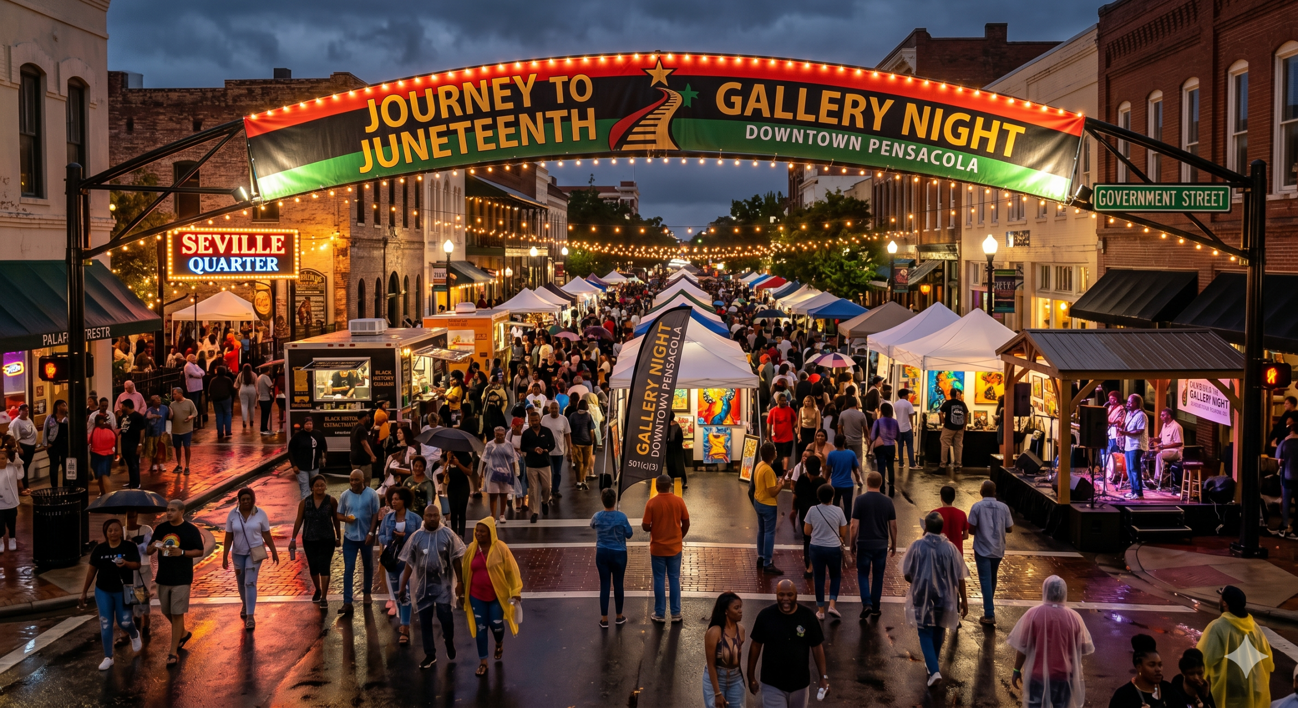 Journey to Juneteenth' Gallery Night Draws Resilient Crowds Downtown Despite Passing Storms