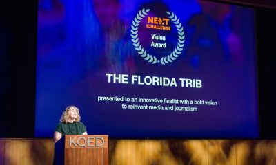 Speaker at podium during Vision Award presentation