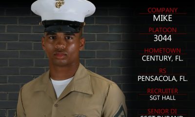 Marine Corps honor graduate portrait with details Maliki M. Haynes