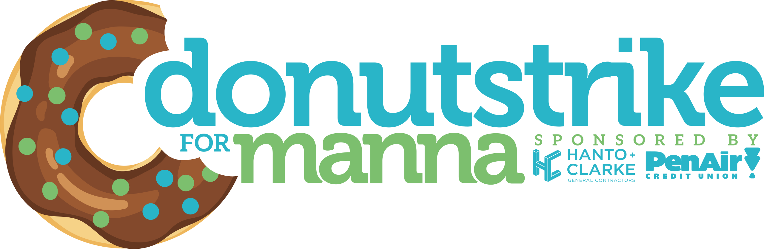 Donut Strike for Mama event logo with sponsors