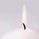 Close-up of a lit white candle flame