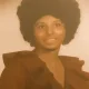 Vintage portrait of woman with afro hairstyle