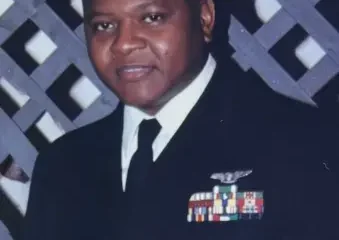 Man in military dress uniform with medals