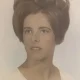 Vintage portrait of woman with voluminous updo hairstyle