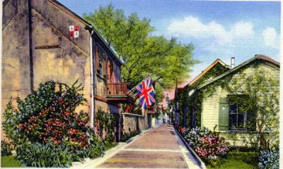 Vintage postcard of Aviles Street, St. Augustine
