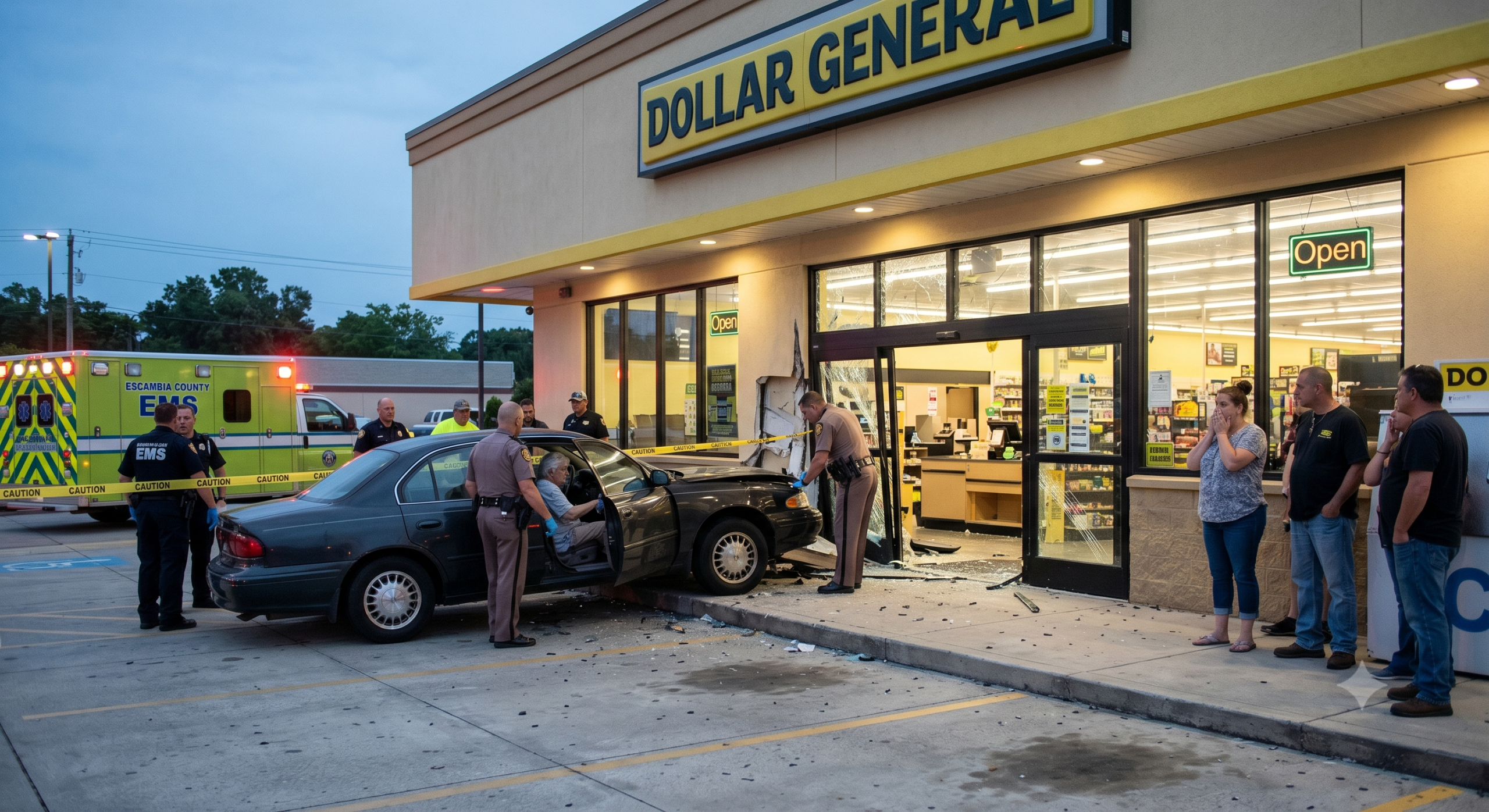 Car crashed into Dollar General storefront entrance