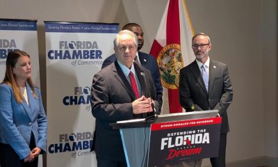 Man speaking at Florida campaign press conference