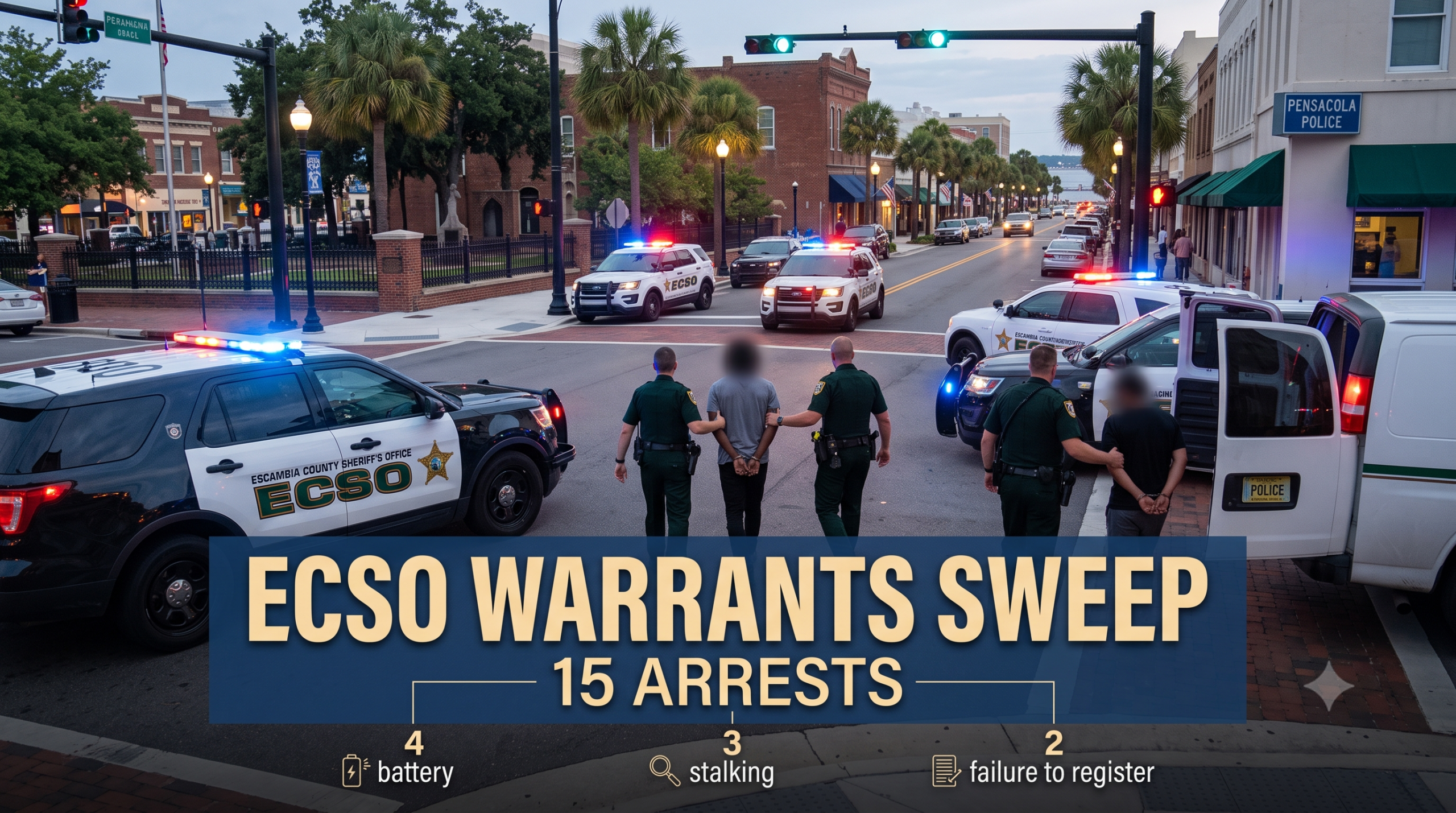 Police arrest suspects during downtown warrants sweep