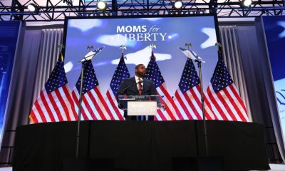 Speaker at Moms for Liberty event stage
