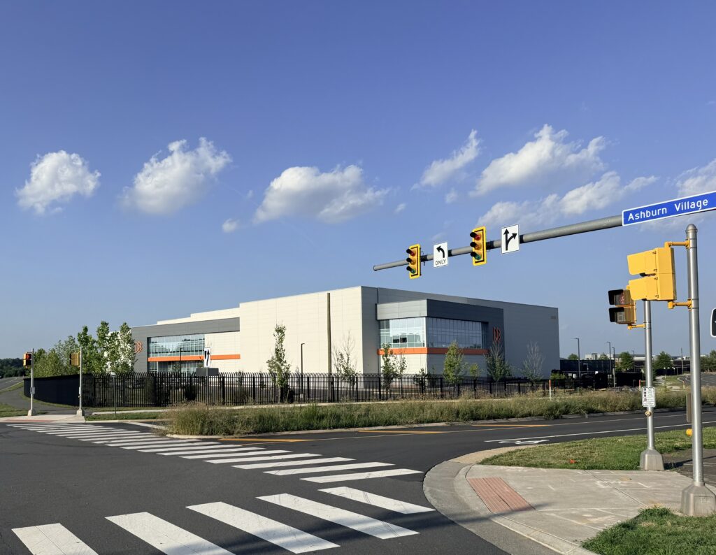 Modern commercial building at Ashburn Village intersection