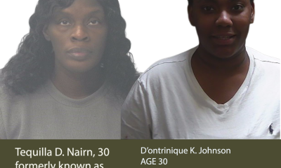 Side-by-side mugshots of woman with name change