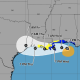 Gulf Coast storm forecast track map