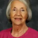 Portrait of smiling elderly woman in pink top