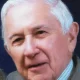Portrait of elderly man with white hair