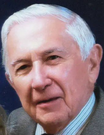 Portrait of elderly man with white hair