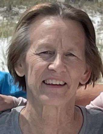 Smiling older woman outdoors in daylight