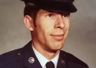 Man in U.S. Air Force dress uniform portrait