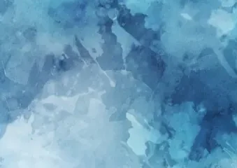 Abstract blue watercolor texture with layered washes