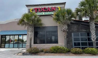 Tucan Mexican Restaurant exterior with palm trees