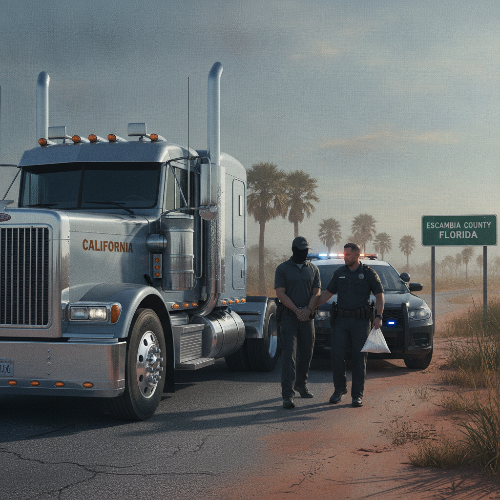 California Truck Driver Arrested in Escambia County for Cocaine Charge