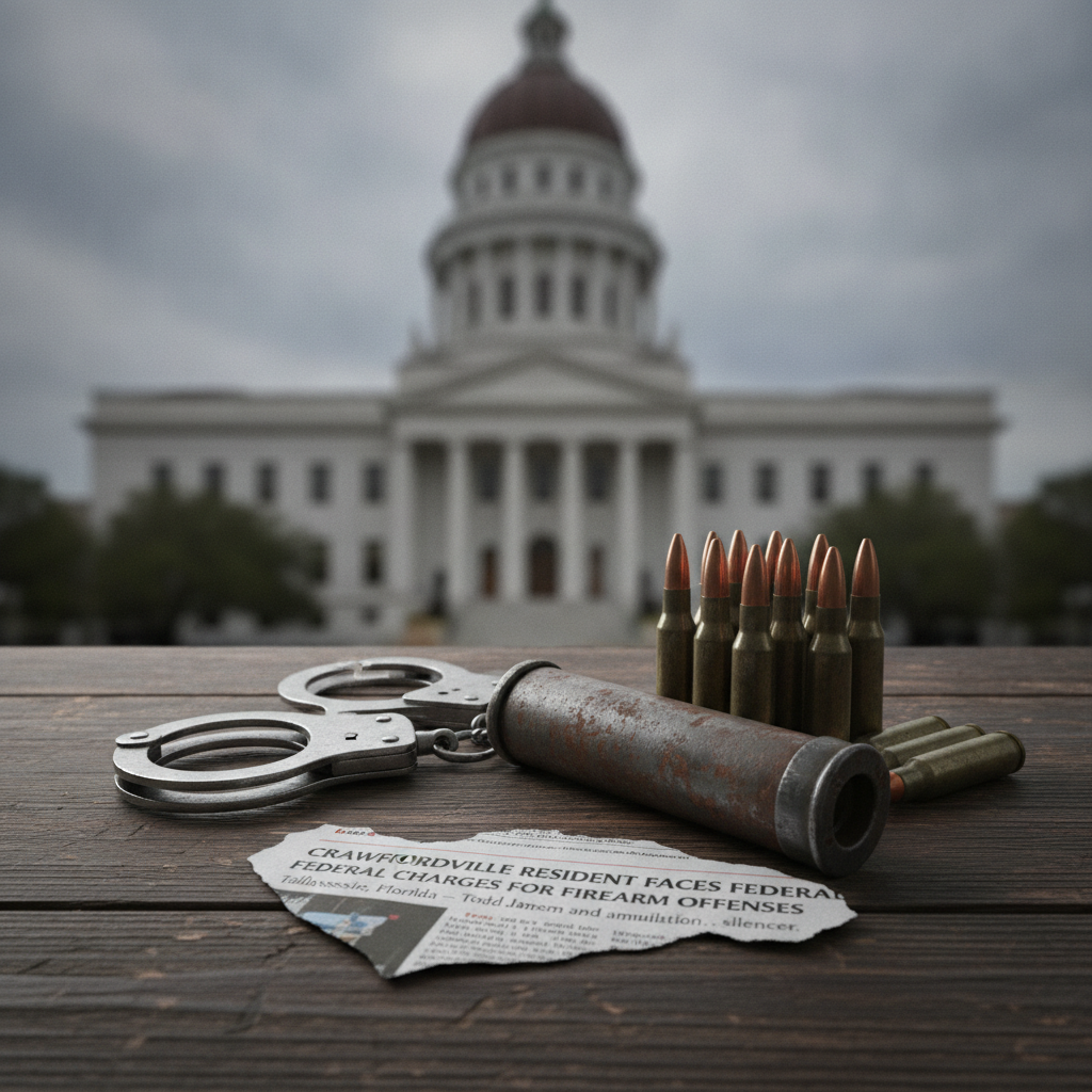 Crawfordville Resident Faces Federal Charges for Firearm Offenses