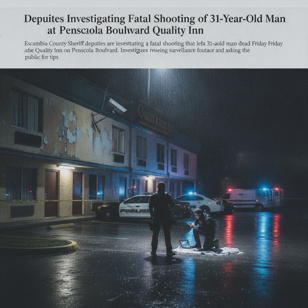 Deputies Investigating Fatal Shooting of 31-Year-Old Man at Pensacola Boulevard Quality Inn