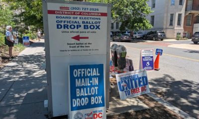 DC official mail-in ballot drop box outdoors