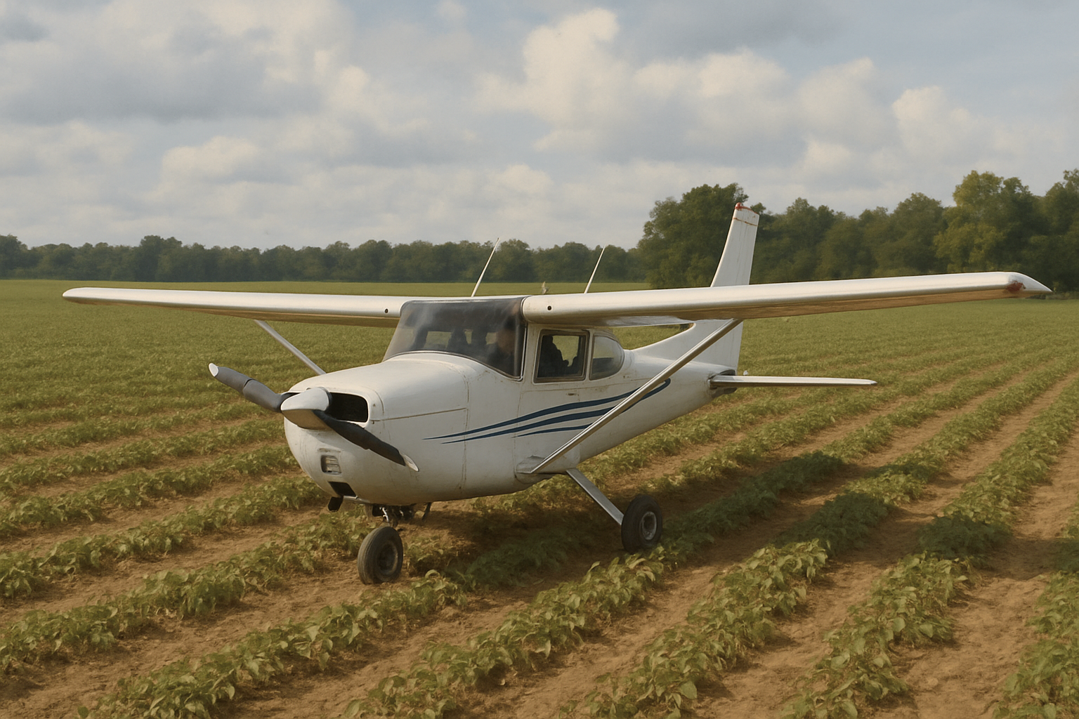 Emergency Landing of Plane in Peanut Field Near Pensacola