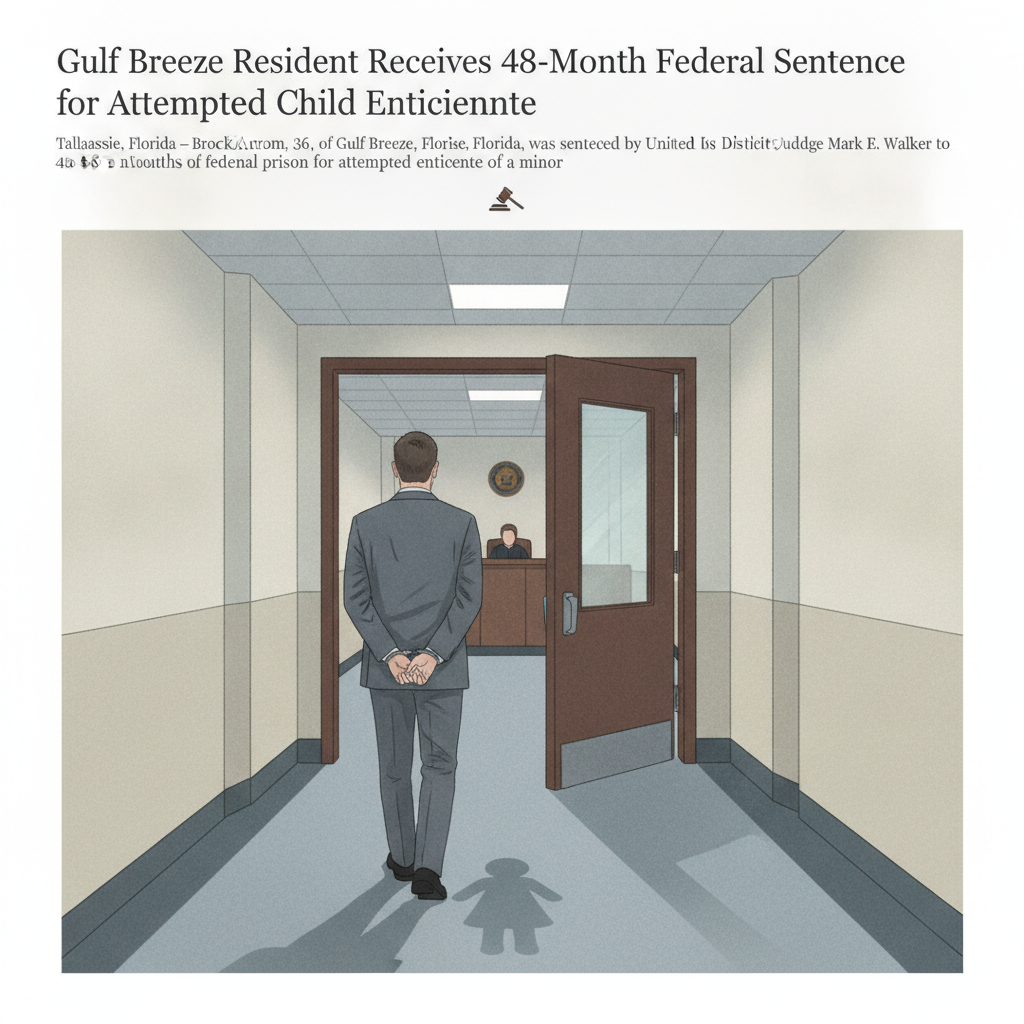 Gulf Breeze Resident Receives 48-Month Federal Sentence for Attempted Child Enticement