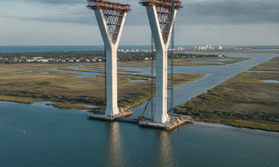 Gulf Shores Installs Support Towers for $24 Million Intracoastal Pedestrian Bridge