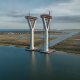 Gulf Shores Installs Support Towers for $24 Million Intracoastal Pedestrian Bridge