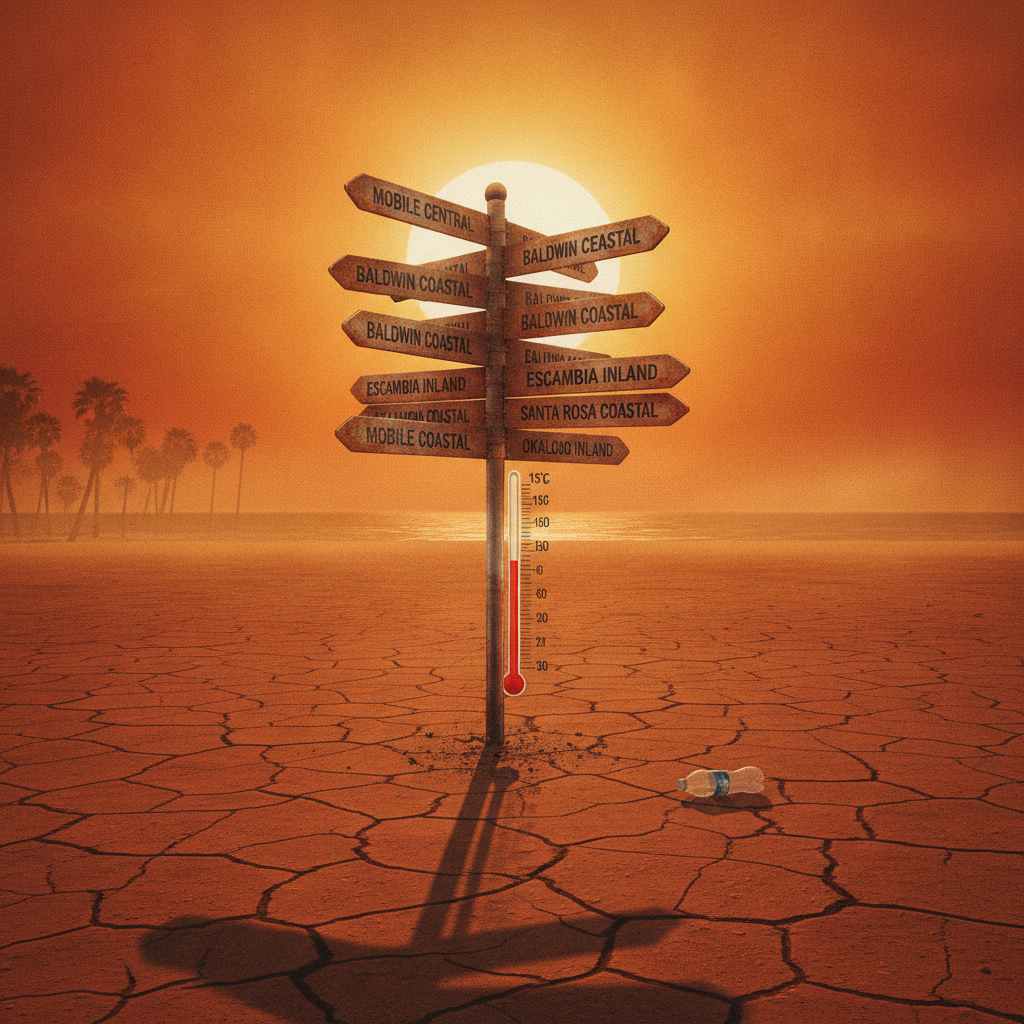 Heat Advisory: Mobile Central; Baldwin Central; Mobile Coastal; Baldwin Coastal; Escambia Inland; Escambia Coastal; Santa Rosa Inland; Santa Rosa Coastal; Okaloosa Inland; Okaloosa Coastal