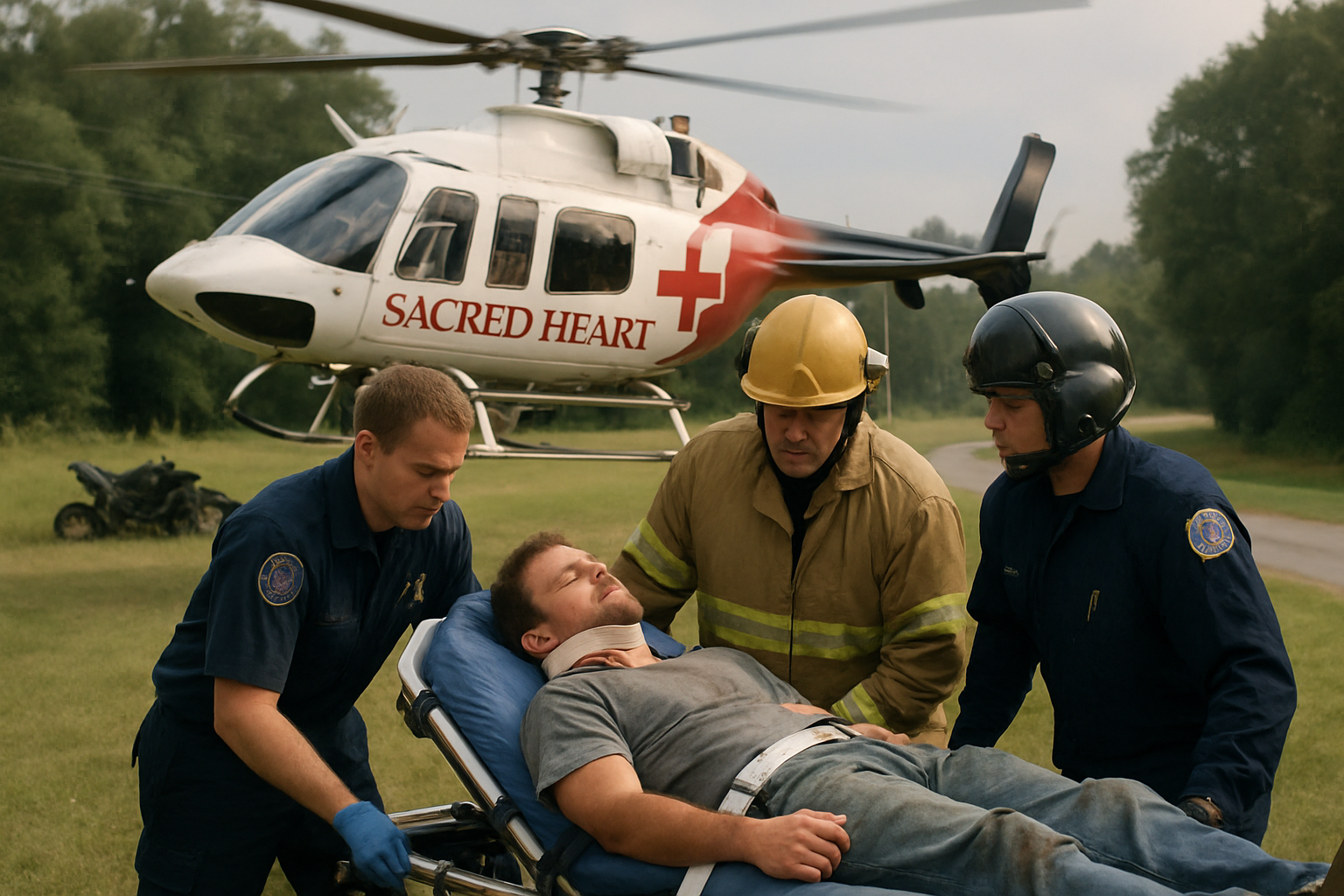 Local Man Airlifted to Sacred Heart Hospital Following ATV Crash in Walnut Hill