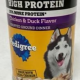 Can of Pedigree high-protein chicken and duck dog food