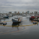 Shrimp Boat Sinks After Fire at Joe Patti's Marina, Spilling Diesel into Pensacola Harbor