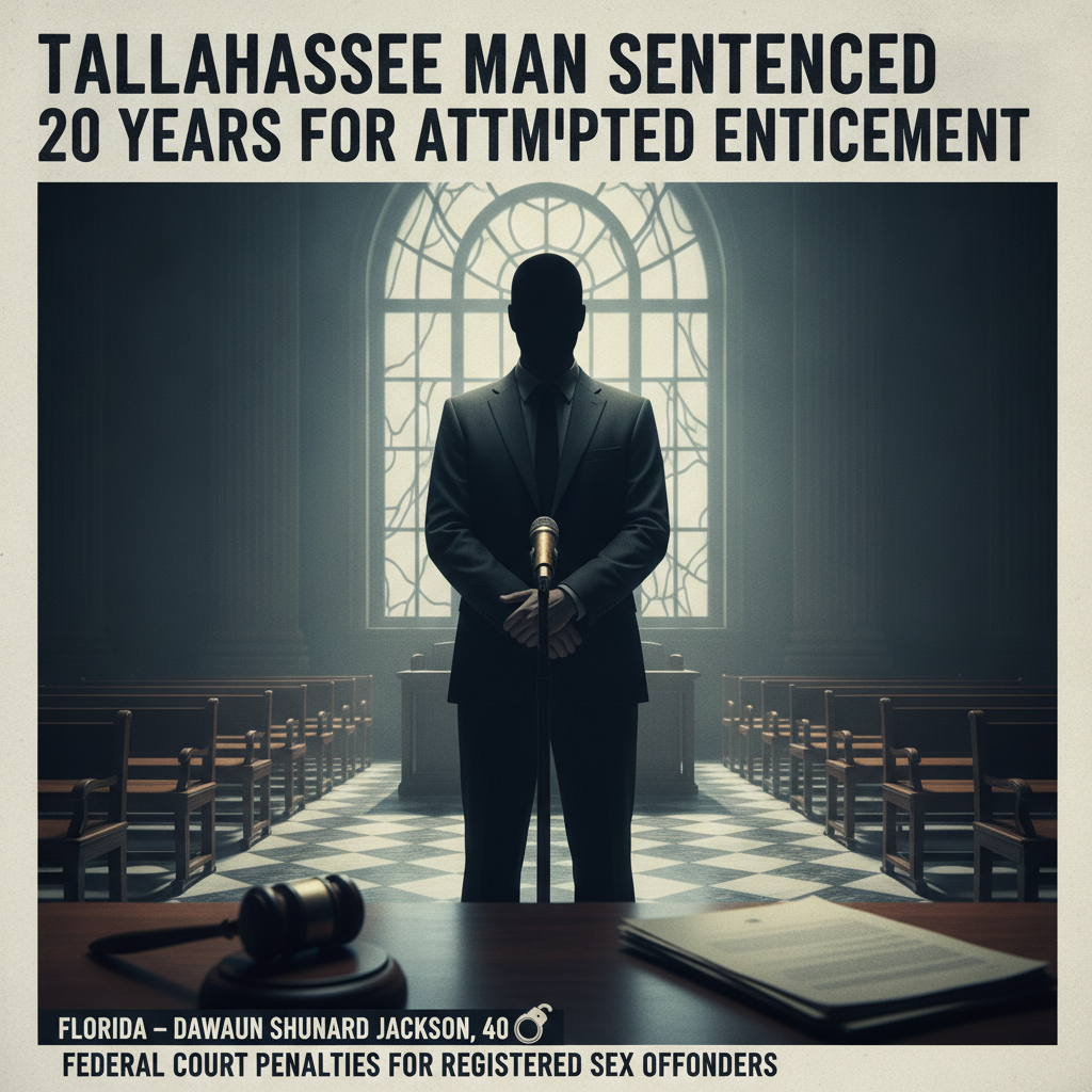 Tallahassee Man Sentenced to 20 Years for Attempted Enticement of a Minor