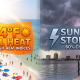 Beach heat 94°F and Sunday storm forecast graphic