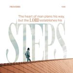 A person walking on a rooftop with the text of Proverbs 16:9 overlayed, reflecting on divine guidance. — Proverbs 16 9