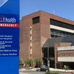 UF Health emergency sign with hospitals listed, showcasing the healthcare facilit — Florida Medicaid disenrollment lawsuit