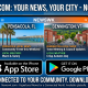 Newswk app advertisement featuring Pensacola and Bennington local news