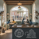 Interior of Coastal Cat Cafe with people enjoying coffee and cats lounging around.